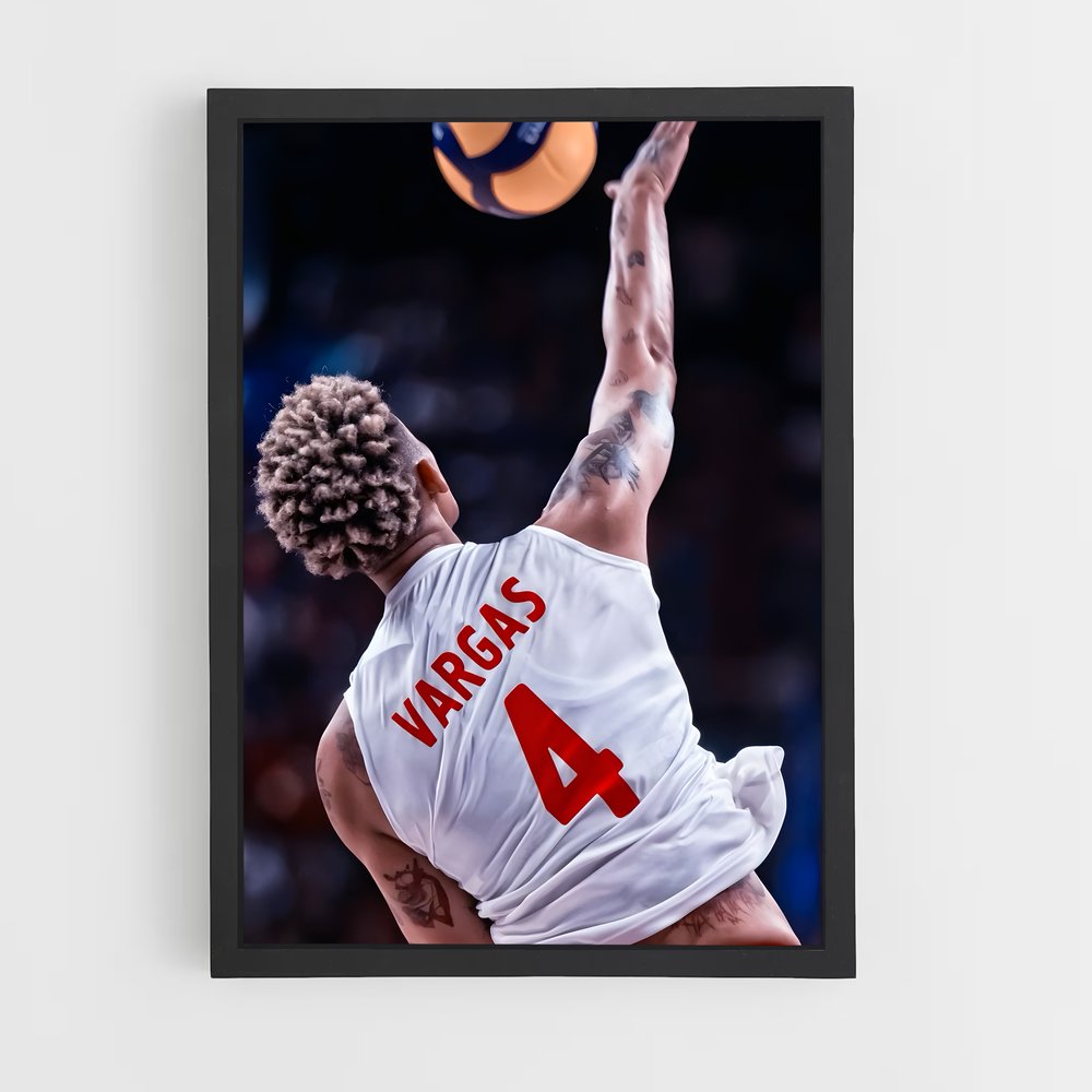 Poster Melissa vargas monochrome – affiche Volleyball (vue 2)